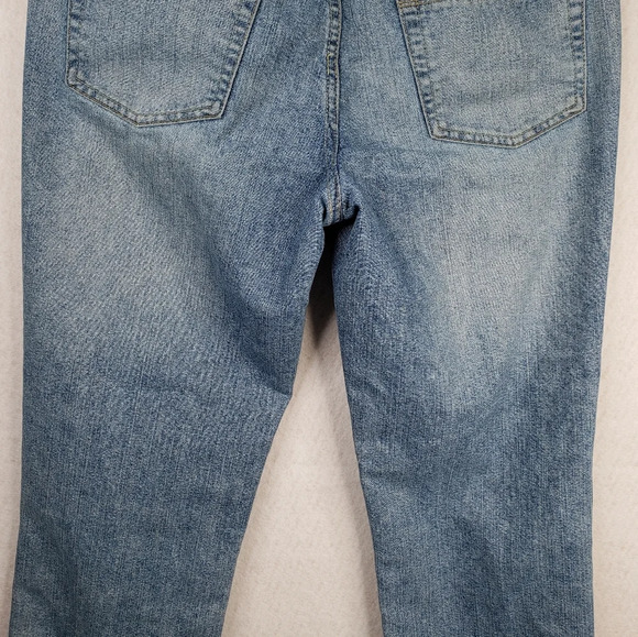 Calvin Klein Med/lite Wash Big Cuff Slight Stretch/Distress Blue Jean sz 33x24.5 - Picture 8 of 9
